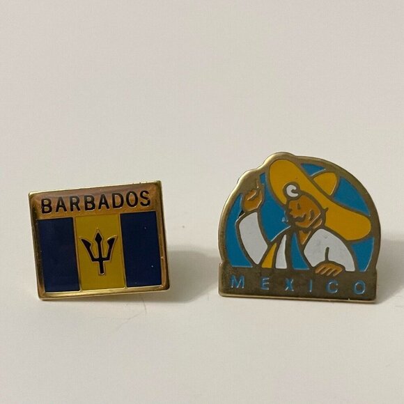 Mexico and Barbados Pin - Picture 2 of 8